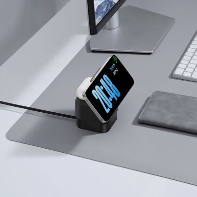11. Baseus MagPro 3in1 25W MagSafe kompatibles induktives Ladegerät für Telefon und Smartwatch - Schwarz