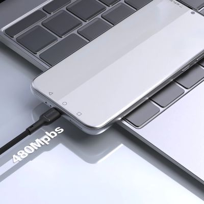 3. Dudao L9T 5A USB-A - USB-C Kabel 1m - Schwarz
