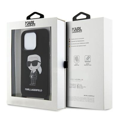 7. Karl Lagerfeld KLHCP15XSCBSKNK iPhone 15 Pro Max 6,7" Hardcase schwarz/schwarz Crossbody Silikon Ikonik