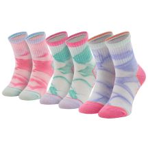 Skechers 3PPK Mädchen Freizeitsocken mit Batikmuster SK41076-6064 Mehrfarbig 27-30