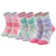 Skechers 3PPK Mädchen Freizeitsocken mit Batikmuster SK41076-6064 Mehrfarbig 27-30