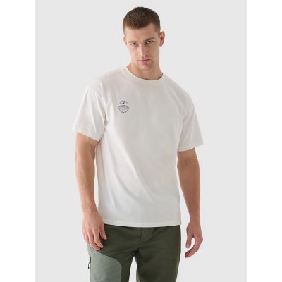 Glattes Unisex-Oversize-T-Shirt 4F 4FRAW24TTSHU2672-12S