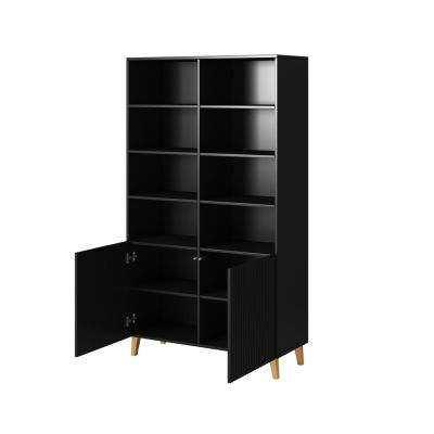 2. PAFOS Regal 100x40xH176,5 schwarz matt