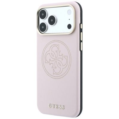 2. Guess Perforierte 4G Gold Logo Magsafe Hülle für iPhone 17 Pro Max / 18 Pro Max - Pink