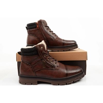 9. Wrangler Herrenschuhe Gillen Leder braune gefütterte Stiefeletten