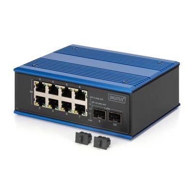 5. Industrieller Ethernet-Switch 8+2 -Port Gigabit PoE-Switch 8 Port GE PoE RJ45, 2 GE SFP-Port