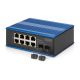 5. Industrieller Ethernet-Switch 8+2 -Port Gigabit PoE-Switch 8 Port GE PoE RJ45, 2 GE SFP-Port