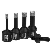 Satz vakuumgelöteter Diamantkerne 6, 8, 10, 12 mm + Adapter