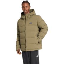 Herren adidas Helionic Climawarm Hoodie Jacke Olivgrün JX0580