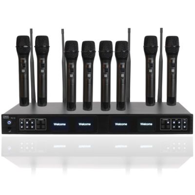 DNA RV-8 Drahtlos-Set mit 8 batteriebetriebenen Mikrofonen