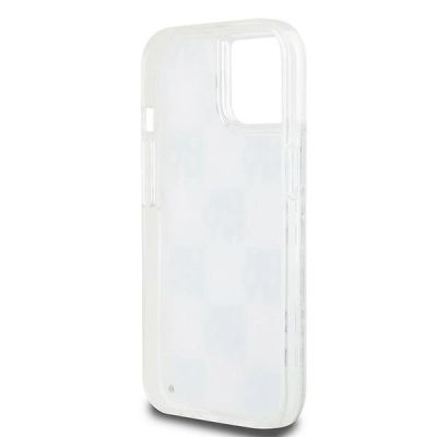 7. DKNY Liquid Glitter Multilogo Hülle für iPhone 15 / 14 / 13 – Weiß