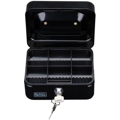 2. Metalletui für Geld und Dokumente 15x8x11,8 cm Black + Decker