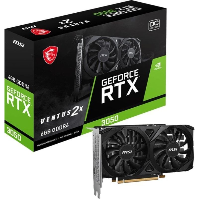 Grafikkarte MSI GeForce RTX 3050 VENTUS 2X E 6G OC