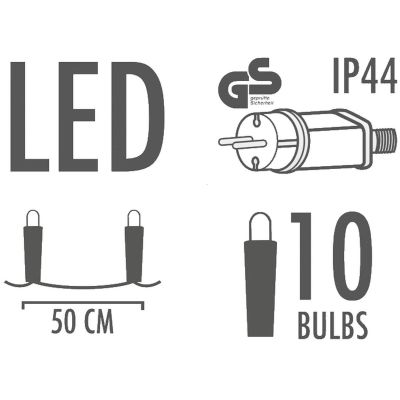 5. Gartenparty-Lichterkette mit 10 LEDs von Edison
