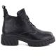 2. Schwarze Damen-Ankle-Boots aus Leder mit Plateausohle, Modell M.Daszyński SFY2502-11ac