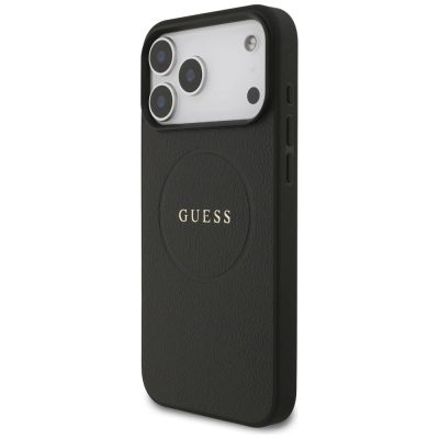 2. Guess Grained Ring MagSafe Hülle für iPhone 17 Pro Max - Schwarz