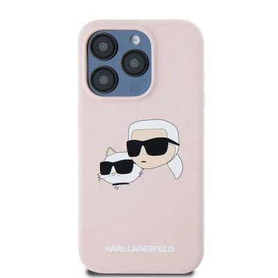 3. Karl Lagerfeld Silikon Karl&Choupette MagSafe Case für iPhone 15 Pro - Pink