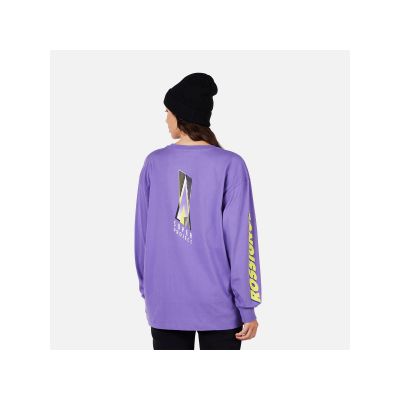 6. Unisex-T-Shirt ROSSIGNOL SUPER LS TEE lila