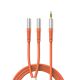 Orico AX2-10 Audiokabel mit 3,5-mm-Miniklinkenstecker für Kopfhörer und Mikrofon, 1 m Kabel – orange
