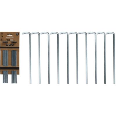 Zeltnägel 23 cm, Set mit 10 Metall-Rotklippen