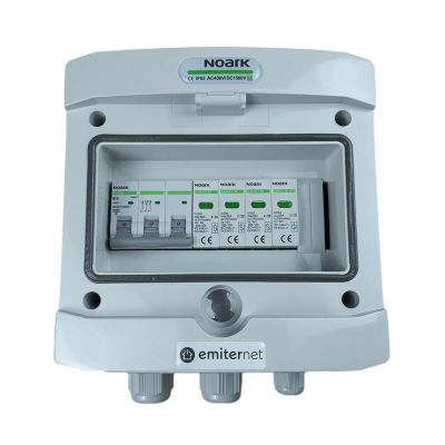 Hermetische IP65 EMITER-Wechselstrom-Anschlussverteileranlage mit Wechselstrom-Überspannungsableiter Noark Typ 2, 10 A, 3-phasig