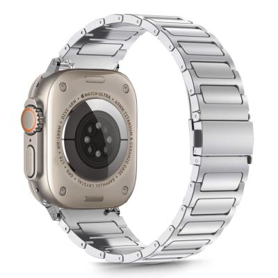 3. Tech-Protect Edelstahlarmband für Apple Watch 44 / 45 / 46 / 49 mm – Silber