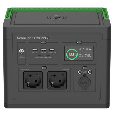 9. Tragbare Powerstation APC OffGrid 730, 738 Wh Lithium-Ionen, LCD, 2 CEE 7/3 Schuko-Steckdosen, Sinuswelle, 3 USB-A, 2 USB-C, kabelloses Ladegerät