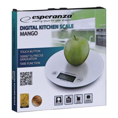 3. Esperanza Mango EKS003W Küchenwaage (weiß)