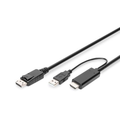 HDMI 4K 30Hz Netzteilkabel USB A auf DisplayPort 2 m