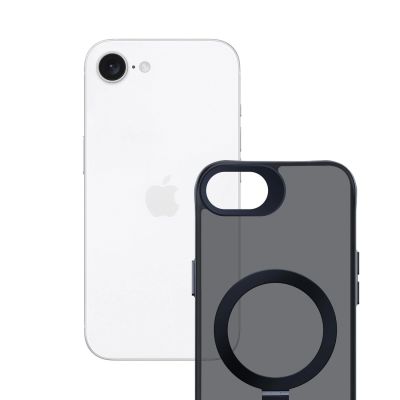 9. 3mk Smoke Case Mag&Stand für Apple iPhone 16E - Schwarz