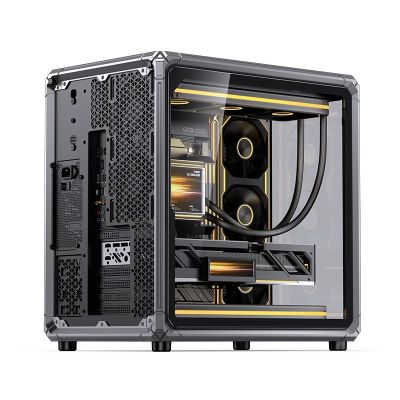 39. Jonsbo X400 PC-Gehäuse, Midi-Tower, ATX, gehärtetes Glas – grau