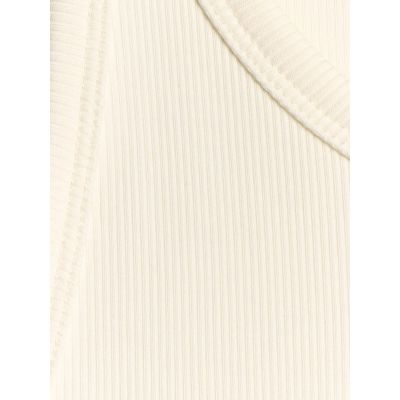6. Schmal geschnittenes, geripptes Damen-Stricktop 4F 4FRSS26TSLEF338-12S