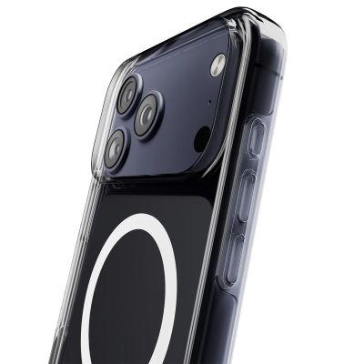 4. Puro Impact Clear D3O TPU+PC Hülle kompatibel mit MagSafe für iPhone 17 Pro Max - Transparent
