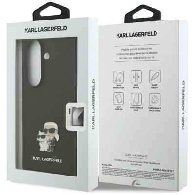 8. Karl Lagerfeld Saffiano Karl&Choupette Pin Case für Samsung Galaxy Z Fold7 – Schwarz