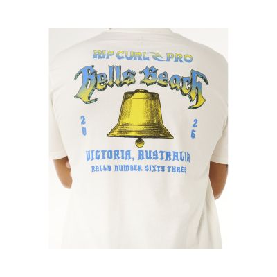 4. Herren RIP CURL Bells Pro 26 Bell Logo T-Shirt Weiß