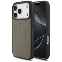 Mercedes Leder Vintage Logo MagSafe Hülle für iPhone 17 Pro - Beige