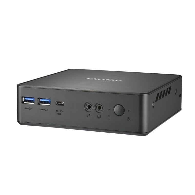 11. Shuttle NC40U Barebone-Computer, 0,84 l, Schwarz, Intel 7305 SoC, 1,1 GHz