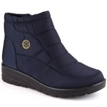 News W EVE437B marineblaue Schneestiefel mit Keilabsatz
