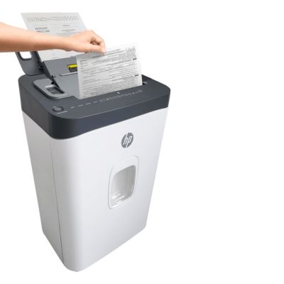 21. HP ONESHRED Auto 200CC Papiervernichter, Weiß und Grau