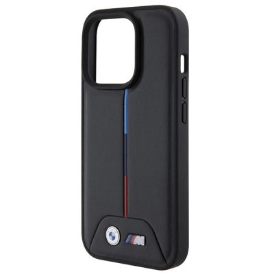 6. BMW Gesteppte Tricolor iPhone 15 Pro Hülle - Schwarz
