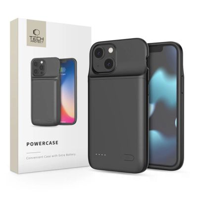 3. Tech-Protect PowerCase-Hülle für iPhone 12 mini / 13 mini mit 4700-mAh-Powerbank – Schwarz