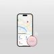 3. SBS Track My Circle, wasserdichter IP65-Ortungsgerät, kompatibel mit Apple Find My, Pink