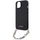 5. Karl Lagerfeld KLHCP14SSACKLHPK iPhone 14 6,1" schwarz/schwarzes Hardcase mit Saffiano-Monogrammkette