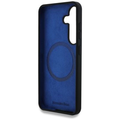 7. Mercedes Silicone Contrasted Curves MagSafe Case für Samsung Galaxy S25 - Schwarz
