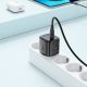 7. Acefast A113 GaN PD 20W USB-C Wandladegerät mit Display mit USB-C Kabel - Schwarz
