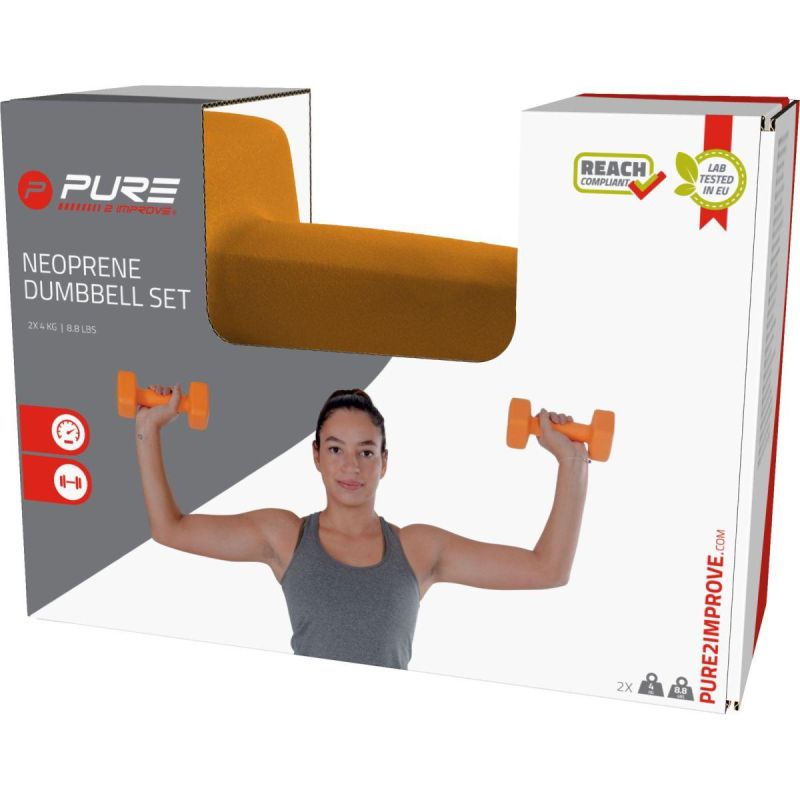 19. Neopren-Hantelset 2x4kg Pure 2 Improve