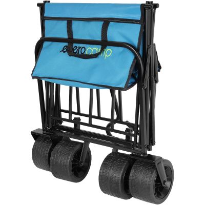 4. Deluxe Faltbarer Reise- und Strandbuggy 66x48x90cm mit Griff, Blau