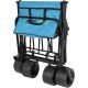 4. Deluxe Faltbarer Reise- und Strandbuggy 66x48x90cm mit Griff, Blau