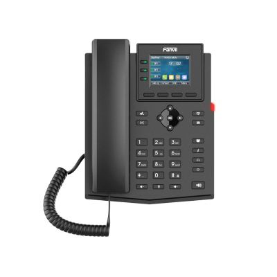 4. Fanvil X303-2 VoIP-Telefon, schwarz, 4-zeiliges LCD-Display