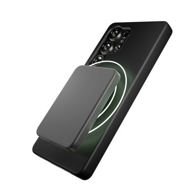 6. Puro Icon Mag Silikonhülle mit MagSafe für Samsung Galaxy S25 Ultra – Schwarz